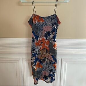 Oriental pattern mini dress